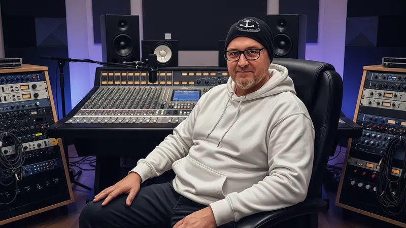 Dieter Greven im Tonstudio